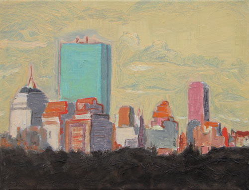 Boston  Black bay 1 - 5F (35x27) - huile sur toile